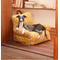 Show in main carousel: ZEZE Plaid Vintage Furniture Style Sofa Dog Bed, Yellow, Medium slide 1 of 8