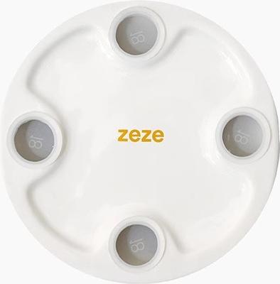 Show full view: ZEZE Polka Dot Ceramic Elevated Cat Bowl, Red, 2-cup slide 3 of 9
