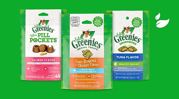 Greenies Feline Oven Roasted Chicken Flavor Adult Natural Dental Cat Treats
