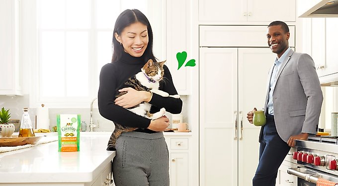 Greenies Feline Oven Roasted Chicken Flavor Adult Natural Dental Cat Treats