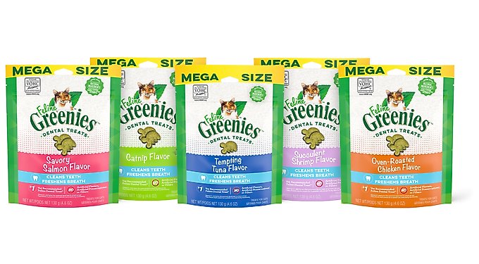 Greenies Feline Oven Roasted Chicken Flavor Adult Natural Dental Cat Treats