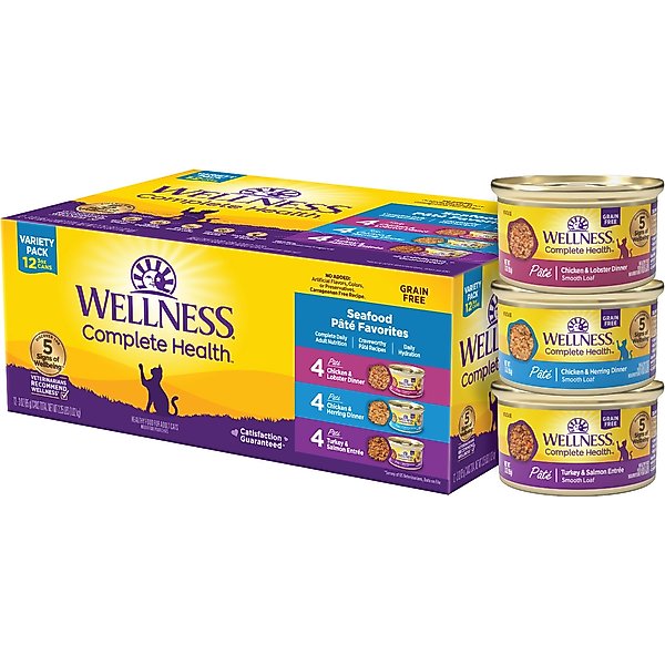 Wellness Complete Health Seafood Pate Favorites Canned Cat Food