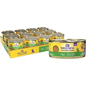 Wellness Complete Health Turkey Formula Grain-Free Natural Canned Cat Food, 5.5-oz, case of 24