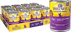 Wellness Complete Health Turkey & Salmon Formula Grain-Free Natural Canned Cat Food, 12.5-oz, case of 12