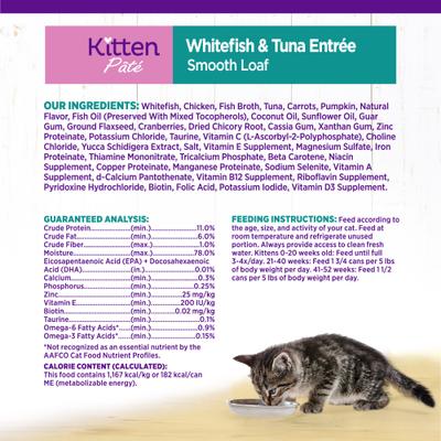Show full view: Wellness Complete Health Kitten Whitefish & Tuna Formula Grain-Free Canned Cat Food, case of 24, 5.5-oz slide 8 of 12