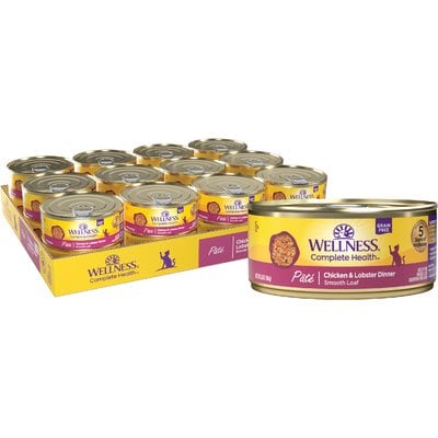 Wellness Wellness Complete Health Chicken & Lobster Cat Food, 5.5-oz, 24 ct