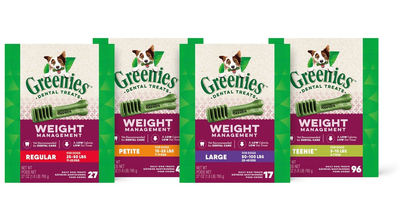 Greenies Weight Management Regular Natural Dental Dog Treats, 27 count