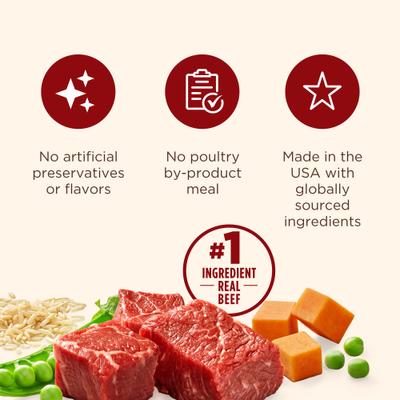 Show full view: Nutrish Whole Health Blend Real Beef & Pumpkin Canned Dog Food, 13-oz, case of 12 slide 5 of 13