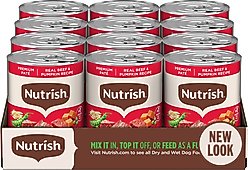 Nutrish Whole Health Blend Real Beef & Pumpkin Canned Dog Food, 13-oz, case of 12