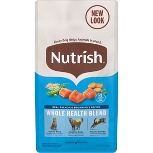 Nutrish Whole Health Blend Salmon & Brown Rice Recipe Dry Cat Food (Rachael Ray), 3-lb bag