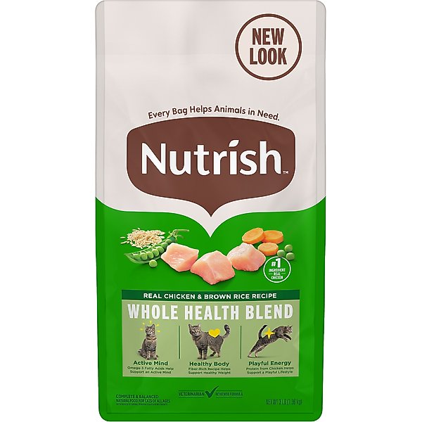 Nutrish Whole Health Blend Chicken & Brown Rice Recipe Dry Cat Food (Rachael Ray)