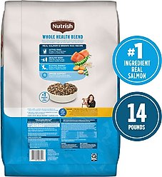 Nutrish Whole Health Blend Salmon & Brown Rice Recipe Dry Cat Food (Rachael Ray), 14-lb bag slide 2 of 8