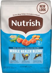 Nutrish Whole Health Blend Salmon & Brown Rice Recipe Dry Cat Food (Rachael Ray), 14-lb bag