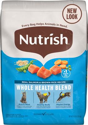 NUTRISH Whole Health Blend Salmon Brown Rice Recipe Dry Cat Food