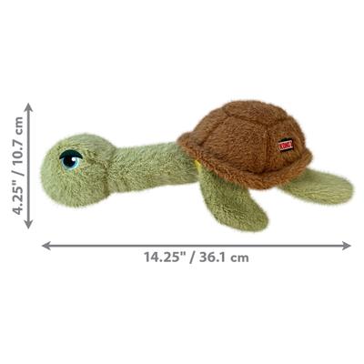 Show full view: KONG Scruffs Turtle Dog Toy, Green, Medium/Large slide 2 of 4