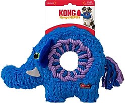 KONG Ringaroos Elephant Dog Toy, Blue, Medium slide 2 of 4