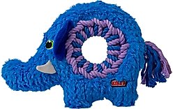 KONG Ringaroos Elephant Dog Toy, Blue, Medium