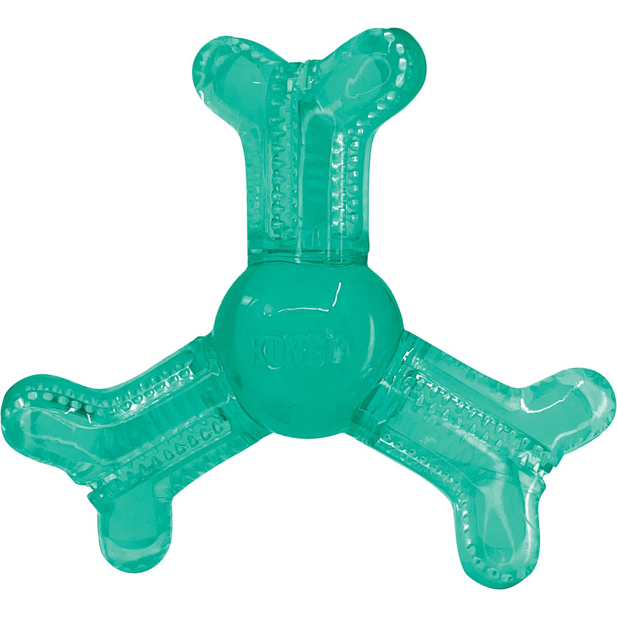 KONG Squeezz Dental Roller Bone Dog Toy, Green, X-Small/Small