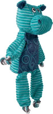 Show full view: KONG Floppy Knots Hippo Jumbo Dog Toy, Teal, Jumbo slide 4 of 7