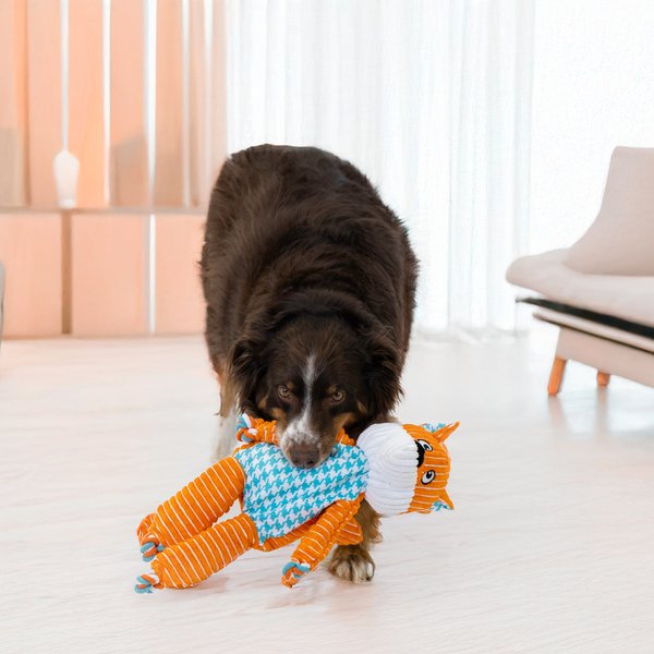 KONG Floppy Knots Fox Jumbo Dog Toy, Orange, Jumbo