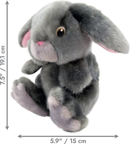 KONG Toughz Bunny Dog Toy, Grey, Medium