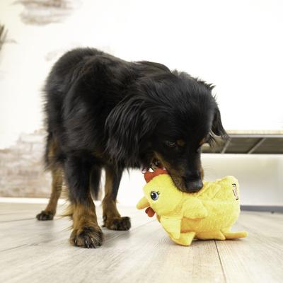 Show full view: KONG Layerz Forage Hen Dog Toy, Yellow, Medium slide 5 of 5