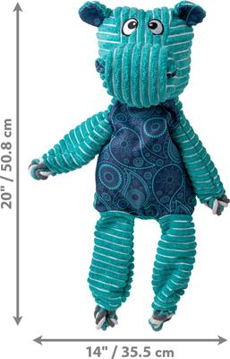 Show full view: KONG Floppy Knots Hippo Jumbo Dog Toy, Teal, Jumbo slide 6 of 7