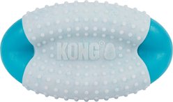 KONG Duets Dental Football Dog Toy, Teal, Medium/Large