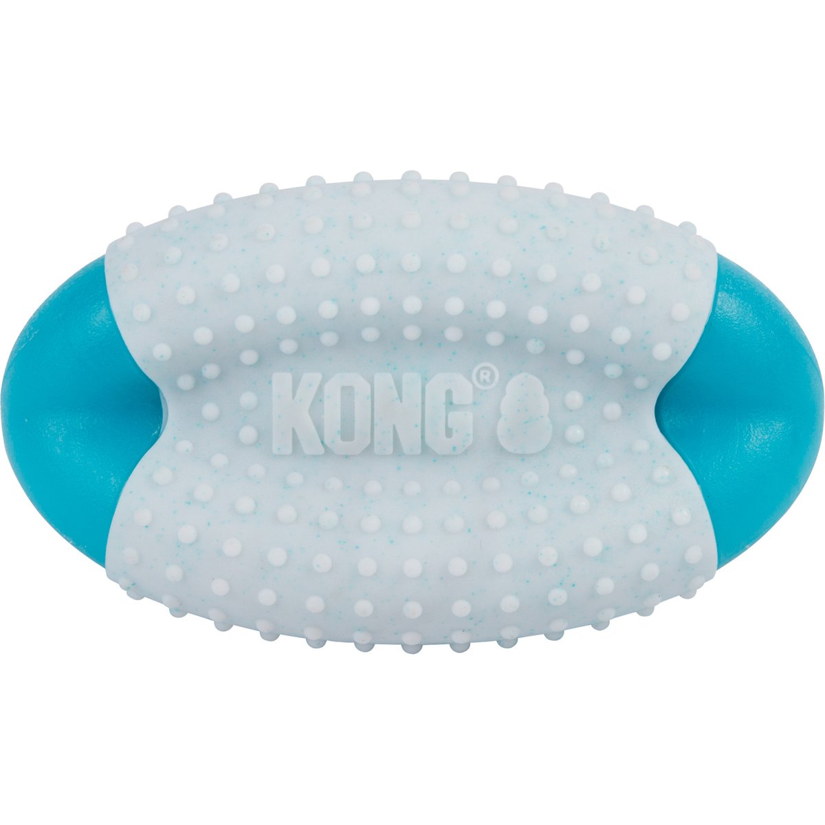 KONG Goomz Dental Football Dog Toy, Teal, Medium/Large