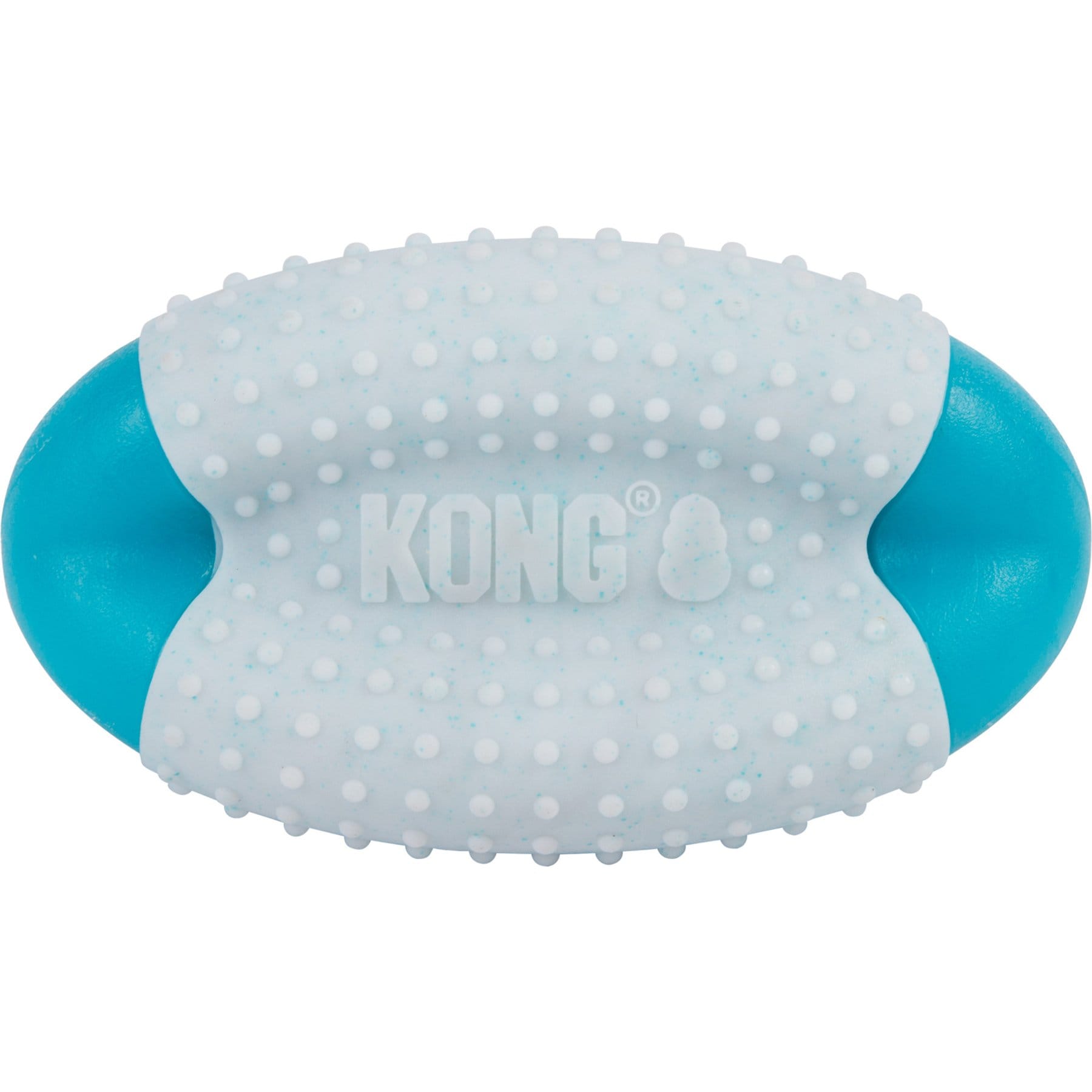 KONG Goomz Dental Football Dog Toy, Teal, Medium/Large