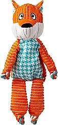 KONG Floppy Knots Fox Jumbo Dog Toy, Orange, Jumbo