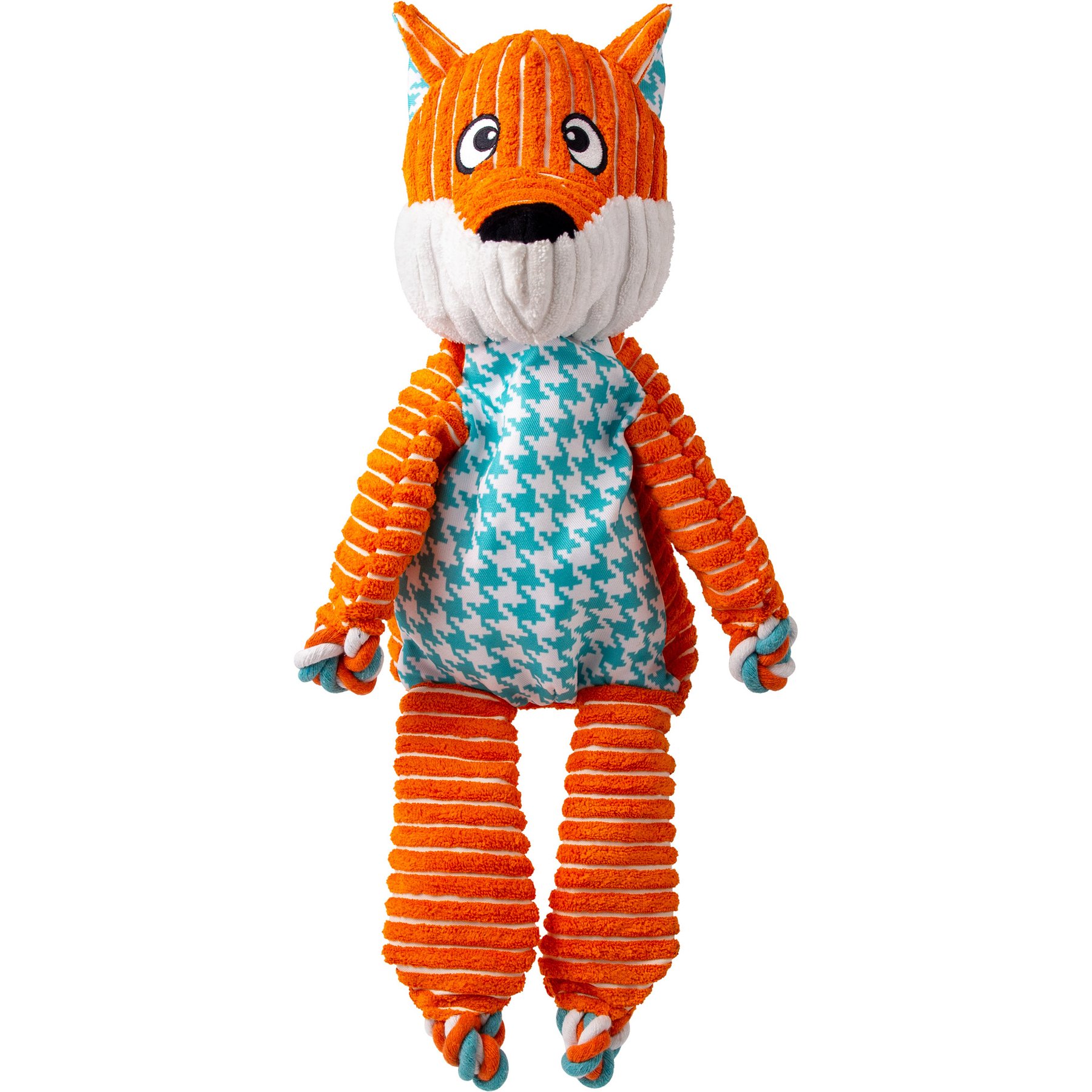 KONG Floppy Knots Fox Jumbo Dog Toy, Orange, Jumbo