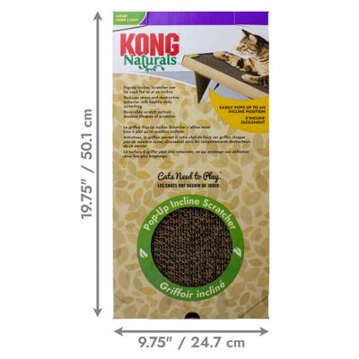 Show full view: KONG Naturals Pop-Up Incline Scratcher Cat Toy, Brown, One Size slide 8 of 10