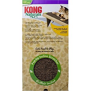 KONG Naturals Pop-Up Incline Scratcher Cat Toy, Brown, One Size