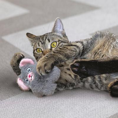Show full view: KONG Snuzzles Mouse Cat Toy, Grey, One Size slide 4 of 5