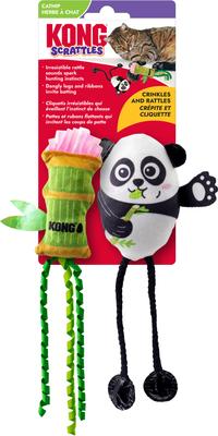 Show full view: KONG Scrattles Panda Cat Toy, 2-pack, White, One size slide 3 of 4