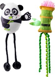 KONG Scrattles Panda Cat Toy, 2-pack, White, One size