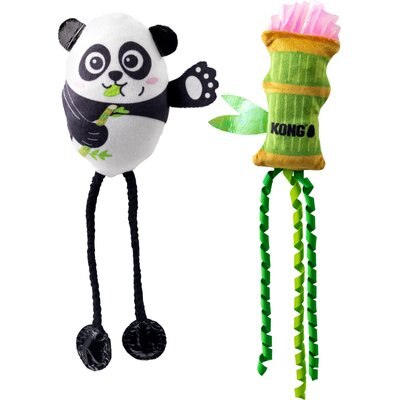 KONG KONG Scrattles Panda Cat Toy, 2-pack, White, One size