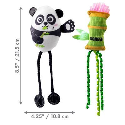 Show full view: KONG Scrattles Panda Cat Toy, 2-pack, White, One size slide 2 of 4