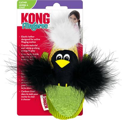 Show full view: KONG Flingaroocorny Cat Toy, Yellow, One size slide 3 of 4