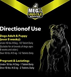 PetBeing Mega Muscle Muscle Gain 2-in-1 Daily Booster & Multivitamin Chewable Tablets for Dogs, 60 count slide 2 of 8