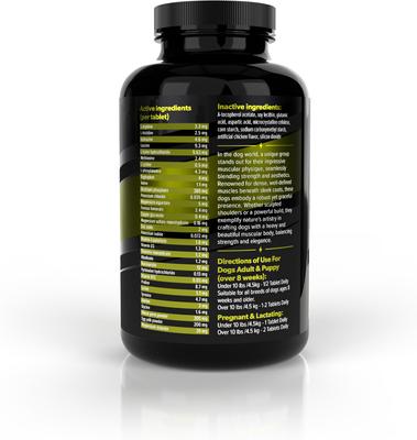 Show full view: PetBeing Mega Muscle Muscle Gain 2-in-1 Daily Booster & Multivitamin Chewable Tablets for Dogs, 60 count slide 3 of 9