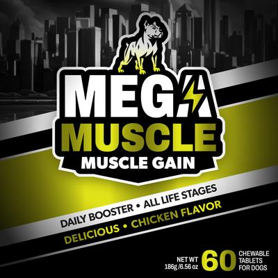 Show full view: PetBeing Mega Muscle Muscle Gain 2-in-1 Daily Booster & Multivitamin Chewable Tablets for Dogs, 60 count slide 9 of 9
