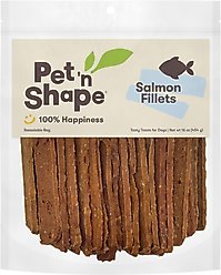 Pet 'n Shape Salmon Fillets Jerky Dog Treats, 16-oz bag