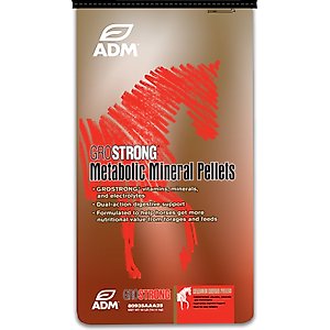 ADM GroSTRONG Metabolic Mineral Pellets Low Sugar Low Starch Horse Feed, 40-lb bag