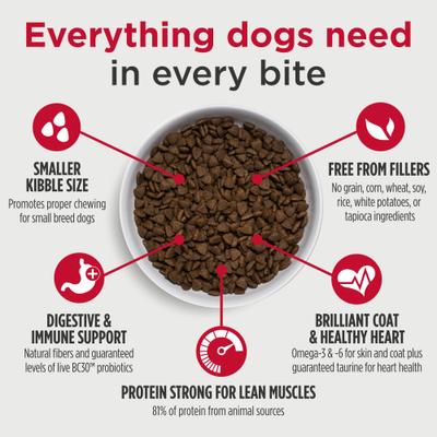 Show full view: Nulo FreeStyle High Protein Small Breed Beef & Sweet Potato Recipe Dry Dog Food, 14-lb bag slide 4 of 10
