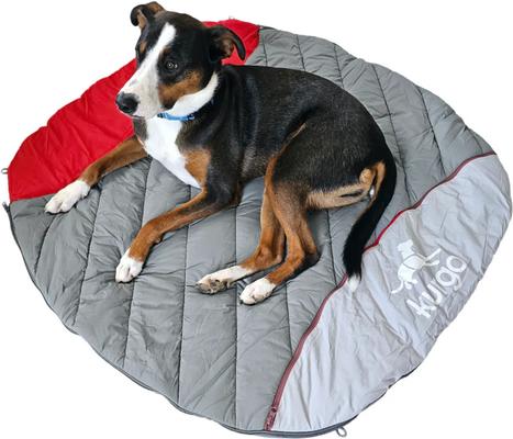 Show full view: Kurgo Canyon Puffer Pup Sack Travel Dog Bed, Charcoal, 40-in slide 2 of 4
