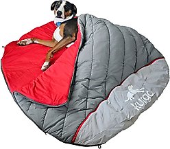 Kurgo Canyon Puffer Pup Sack Travel Dog Bed, Charcoal, 40-in