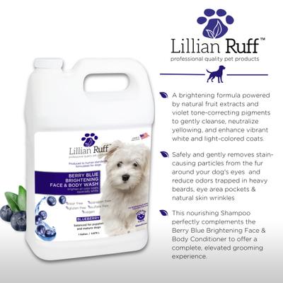 Show full view: Lillian Ruff Berry Blue Brightening Dog & Cat Face & Body Wash, 128-fl oz bottle slide 5 of 9
