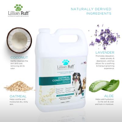 Show full view: Lillian Ruff Oatmeal Dog Conditioner, 128-fl oz bottle slide 4 of 6